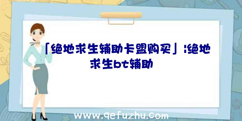 「绝地求生辅助卡盟购买」|绝地求生bt辅助